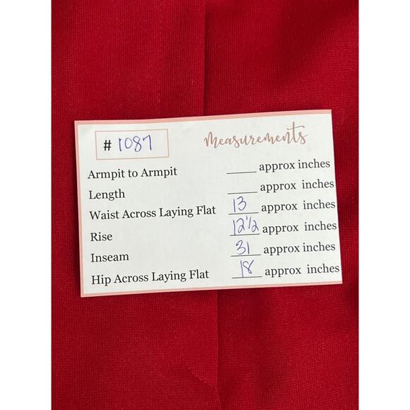 Vintage Miss Today Red 100% Polyester 70s Front Crease Pants Bottoms Size 10 - Picture 9 of 9